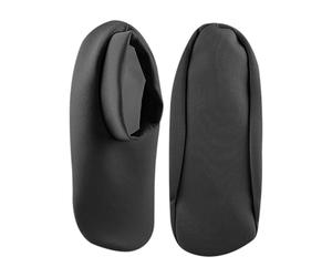 B Baosity Castor Emballage pour Pieds Chaussettes Réutilisables Antidérapantes Lavables En Fibre de Polyester Convient Aux Femmes Maison Soin Des Pieds, Noir