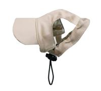 B Baosity Chapeau pour Chien avec Ouvertures pour Les Oreilles, Accessoire en Toile Ajustable pour Animaux de Compagnie, Casquette D'été avec Sangle de Sécu, Beige, L