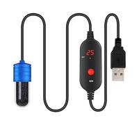 B Baosity Chauffage pour Aquarium avec Thermostat Réglable de 15 à 34 °C, Chargement USB, Affichage Numérique LED et Tige Chauffante de Précision, 15W