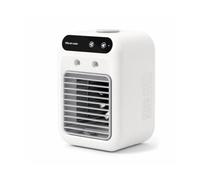 B Baosity Climatiseur Personnel Portable Refroidisseur d'Air de Bureau Ventilateur Brumisation Fine Grille Directrice Deux Vitesses Logement Blanc Silencieux