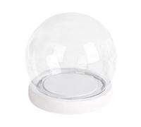 B Baosity Cloche En Verre Transparent, Cloche de Présentation En Verre avec Socle, Terrarium En Verre pour Plantes, Mini Cloche En Verre pour Petite Décoration, Diamètre 12cm