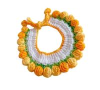 B Baosity Collier pour Chat Tricoté, Bavoir et Collier Tricotés à La Main, Ajustables et Confortables, Parfaits pour Halloween, Les Fêtes d'hiver et Les SOR, Gradient Jaune