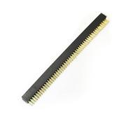 B Baosity Connecteur Broche Ronde Dorée pour Circuit Pas de 1.27mm Interface Solide et Fiable Structure Résistante à la Température Adapté à l'Électronique, 2x50p, Double Rangée Femelle