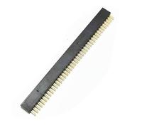 B Baosity Connecteur Broche Ronde Dorée pour Circuit Pas de 1.27mm Interface Solide et Fiable Structure Résistante à la Température Adapté à l'Électronique, 1x40p, Barrette Femelle 1 Rang
