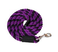 B Baosity Corde Cheval Corde de Longe Résistante Laisse pour Animaux Fermiers avec Crochet Attaché Convient à L'Entraînement et Conduite Animaux, Violet Noir