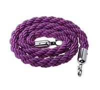 B Baosity Corde de Barrière Diviseur de Files d'Attente 1.5m Corde Torsadée Cordon Séparation pour Poteaux de Guidage - Violet