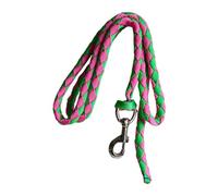 B Baosity Corde de Cheval Tressée Longe de Cheval en PP Laisse pour Animaux d'Élevage Boucle Tournante Mousqueton Résistant Adaptée aux Amateurs d'Équitation, 2.5 mètres Vert Rose