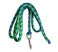 B Baosity Corde pour Cheval Longueur Webbing Laisse de Cheval avec Crochet Pivotant Équipement Équestre Tressé Solide et Doux en Polypropylène Adapté pour Prome, 2.5 m Vert et Bleu