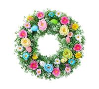 B Baosity Couronne Colorée, Décoration Murale Florale, Couronne Décorative de Porte pour La Saint-Valentin, 45cm