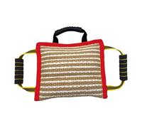 B Baosity Coussin à Mâcher pour Chien, Jouet Interactif avec Poignée en Jute, Protection et Obéissance, Idéal pour L'intérieur, Rouge