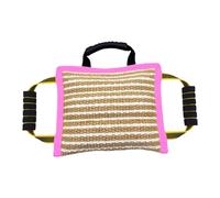 B Baosity Coussin à Mâcher pour Chien, Jouet Interactif avec Poignée en Jute, Protection et Obéissance, Idéal pour L'intérieur, Rose