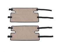 B Baosity Coussin de Chaise Remplacement Toile de Chaise Pliable Housse de Siège Assise Extérieure Matériau Oxford et Nettoyable Boucles Réglables pour Mise en, Khaki, 2-Pc Set DL 37x48cm