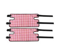 B Baosity Coussin de Chaise Remplacement Toile de Chaise Pliable Housse de Siège Assise Extérieure Matériau Oxford et Nettoyable Boucles Réglables pour Mise en, Red Plaid, 2-Pc Set DL 30x48cm
