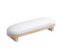 B Baosity Coussin de Manucure Coussin Appui-Bras Support Mousse Mémoire Puissant Base Bois Surface PU Imperméable Surface Stable Hygiénique Essuyage Simple, Beige, Repos-Main+Bois