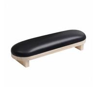 B Baosity Coussin de Manucure Coussin Appui-Bras Support Mousse Mémoire Puissant Base Bois Surface PU Imperméable Surface Stable Hygiénique Essuyage Simple, Noir, Repose-Main+Bois