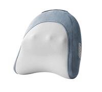 B Baosity Coussin de Massage Coussin Oreiller Dossier Lombaire Soutien Portable sans Fil Structure Rembourrée Douce Face Avant Texturée Claire Adapté au Salon Open Space, Bleu