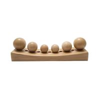 B Baosity Coussin de Massage Lombaire Oreiller Lombaire Coussin Dos Support Acupression Massage Bois Relaxant Base Arquée Soulagement Ciblé Adapté au Bureau Maison Voiture 34x9x10.5cm