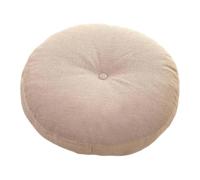 B Baosity Coussin de Sol Rond Galette de Chaise Pouf D'Assise Coussin de Méditation en Lin Confortable Approprié pour Le Salon La Chambre et Le pour Adulte, Beige
