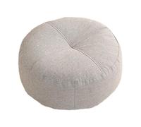 B Baosity Coussin de Sol Rond, Moelleux et épais, Petit et Confortable, Idéal pour La Méditation, pour Adultes et Enfants, Gris Clair