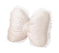B Baosity Coussin en Forme de Nœud Papillon, Coussin Mignon et Amusant, Centre de Table Décoratif pour Canapé, Voiture, Chambre Ou Bureau, Beige