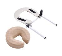 B Baosity Coussin Facial pour Table de Massage, Au Design Ergonomique et Respirant, Fabriqué en Tissu éponge et Alliage D'aluminium, Couleur de Peau