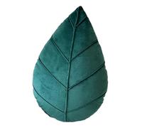 B Baosity Coussin Feuille Décoratif En Peluche avec Rembourrage PP Motif Élégant et Ambiance Chaleureuse Parfait pour Canapé Chambre Bureau Espace Nursery, Vert Foncé 50x30cm