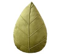 B Baosity Coussin Feuille Décoratif En Peluche avec Rembourrage PP Motif Élégant et Ambiance Chaleureuse Parfait pour Canapé Chambre Bureau Espace Nursery, Vert Gazon 38x25cm