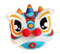 B Baosity Coussin Lion Chinois Oreiller Décoration Festive Peluche Douce Rembourrage Moelleux Housse Velours Fonction Lavable Adapté pour Salon Chambre Mariage, Bleu