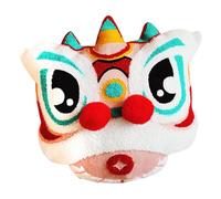 B Baosity Coussin Lion Chinois Oreiller Décoration Festive Peluche Douce Rembourrage Moelleux Housse Velours Fonction Lavable Adapté pour Salon Chambre Mariage, Rose