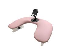 B Baosity Coussin Main Ongles U Forme Support Main Manucure Ergonomique PU Antidérapant Confortable Pliable pour Salon Beauté Maison Utilisation Professionnelle, Rose avec Support