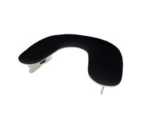 B Baosity Coussin Main Ongles U Forme Support Main Manucure Ergonomique PU Antidérapant Confortable Pliable pour Salon Beauté Maison Utilisation Professionnelle, Noir Sans Support