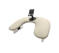 B Baosity Coussin Main Ongles U Forme Support Main Manucure Ergonomique PU Antidérapant Confortable Pliable pour Salon Beauté Maison Utilisation Professionnelle, Abricot avec Support