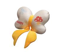 B Baosity Coussin Nœud Papillon Oreiller Décoratif Rembourrage Doux Accessoire Maison Moderne Papillon Motif Créatif Adapté à la Détente Décoration de, 40 Cm Jaune