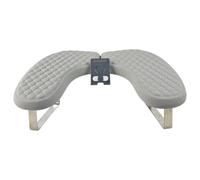 B Baosity Coussin Repose-bras Manucure Forme avec Porte-téléphone pour Table Manucure en Cuir PU Nettoyable Antidérapant Éponge Ergonomique Adapté, Gris