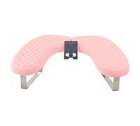 B Baosity Coussin Repose-bras Manucure Forme avec Porte-téléphone pour Table Manucure en Cuir PU Nettoyable Antidérapant Éponge Ergonomique Adapté, Rose