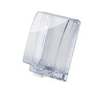 B Baosity Couvercle de Prise électrique Rabattable et étanche, Plaque de Finition Robuste pour Interrupteur Mural et Jardin Intérieur, transparent