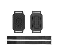 B Baosity Crampons Antidérapants Chaussures Couverture Glace Griffe pour Neige Semelle Universelle Caoutchouc Adapté Promenade Sport Extérieur V, Pâte noire