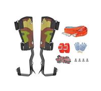 B Baosity Crampons D'élagage avec 2 Sangles de Cheville, Verticale en Acier, équipement Robuste pour des Fruits, 1 Pointe avec Ceinture