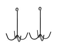 B Baosity Crochet pour Cheval, Support Métallique Robuste à Quatre Branches pour Accessoires D'équitation, Organisateur Adapté Aux Remorques, 2 pièces