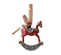 B Baosity de Sapin de Noël Pendentif Résine Sculpture Figurine 3D Ornement Brillant Facile à Accrocher Adapté à La Maison Voiture Fête, Cheval
