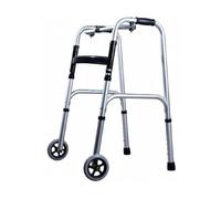 B Baosity Déambulateur Pliable Aluminium Senior Marchette Cadre de Marche Aide à la Mobilité Tube 1.2 Mm Robuste et Léger avec, Déambulateur À Courbure Simple Avec Roues Avant