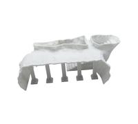 B Baosity Décoration D'aquarium en Forme de Grotte avec Colonne Romaine, Décoration Paysagère, Cachette pour Poissons, Décoration D'aquarium pour, L White