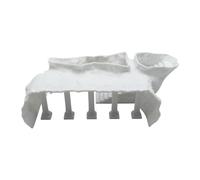 B Baosity Décoration D'aquarium en Forme de Grotte avec Colonne Romaine, Décoration Paysagère, Cachette pour Poissons, Décoration D'aquarium pour, M White