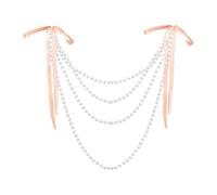 B Baosity Décoration de Chaise de Mariage Nœud de Dossier Guirlande de Cérémonie Parure de Siège Ornement En Ruban Créant Une Ambiance Romantique Adapté pour Fê, Rose