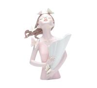 B Baosity Décoration de Table Papillon, Statuette de Fille, Vase à Fleurs, 21,3 X 30,5 Cm, Artisanat pour La Maison, La Cuisine et La Salle à Manger, Multifonct, Rose
