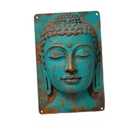 B Baosity Décoration Murale Bouddha 2D, Plaque en Aluminium, Ludique, Décoration Murale en Métal pour Chambre Ou Bureau