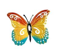 B Baosity Décoration Murale Papillon Art Mural Suspendu Sculpture Artistique Ornement En Fer avec Une Finition Délicate Approprié pour Le Salon La Chambre La, Jaune