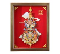 B Baosity Décoration Nouvel An Chinois Papercraft Tableau Art Festif Découpé 3D Ornement Sculpture Traditionnelle Figurine En Verre et Carton Adaptée à La, Style B