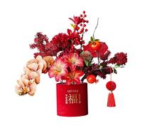 B Baosity Décoration pour Le Nouvel An Chinois avec Fleurs Artificielles En Pot, Ornement Cadeau, Composition Florale de Fausses Plantes En Pot pour Hôtel de Va, Style A