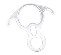 B Baosity Descendeur de Secours en Forme de 8 de 50 KN, en Alliage D'aluminium, pour Descente en Montagne, Tyrolienne, Escalade, Sauvetage en, Blanche